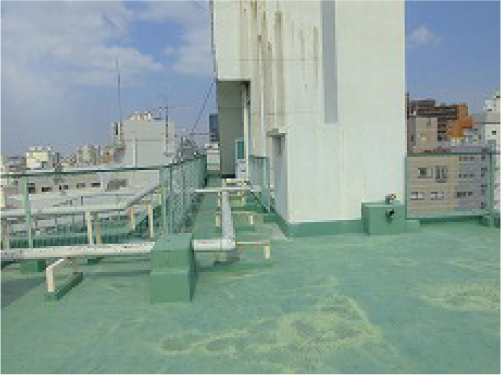 屋上防水（ウレタン防水表層劣化）